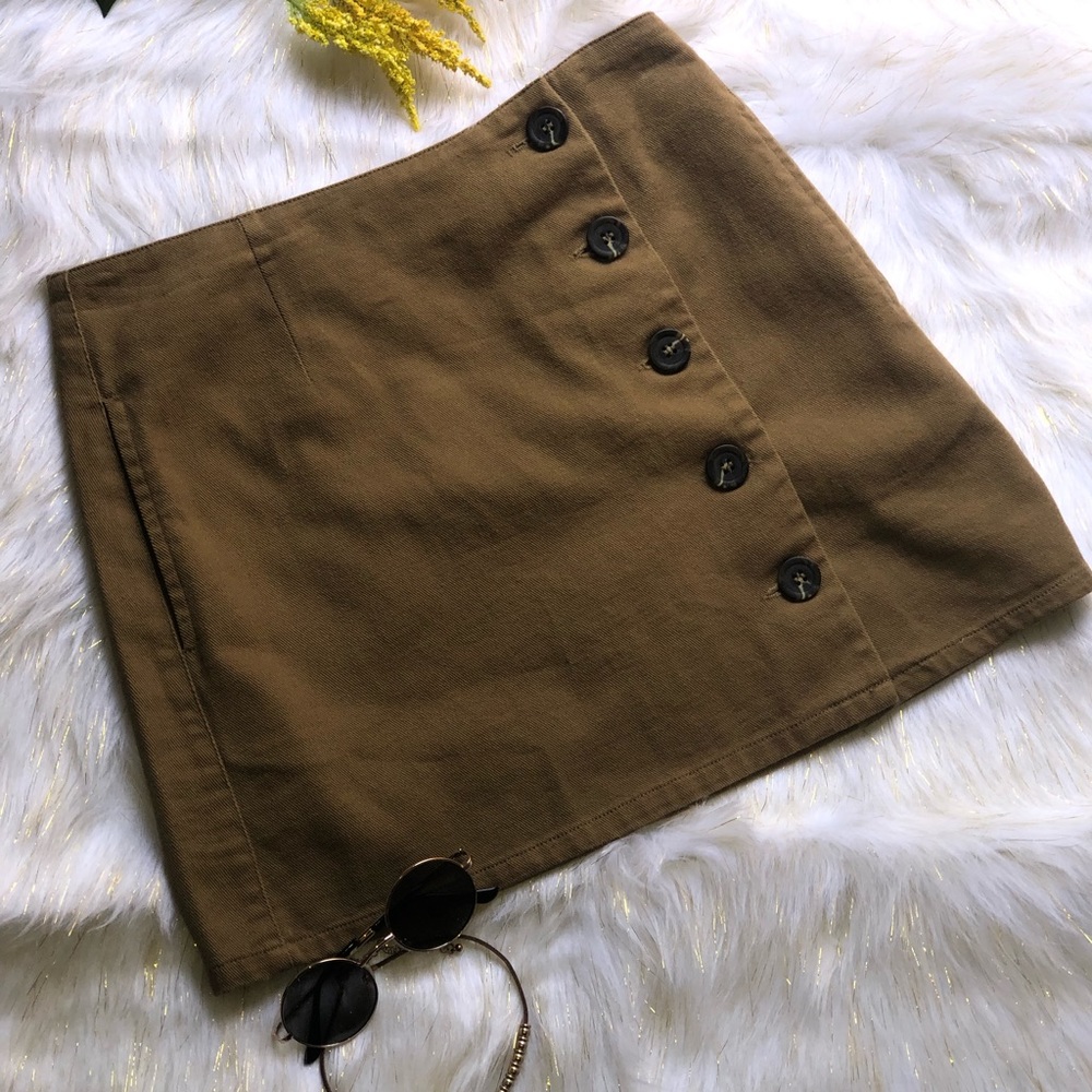 High waisted jean skirt